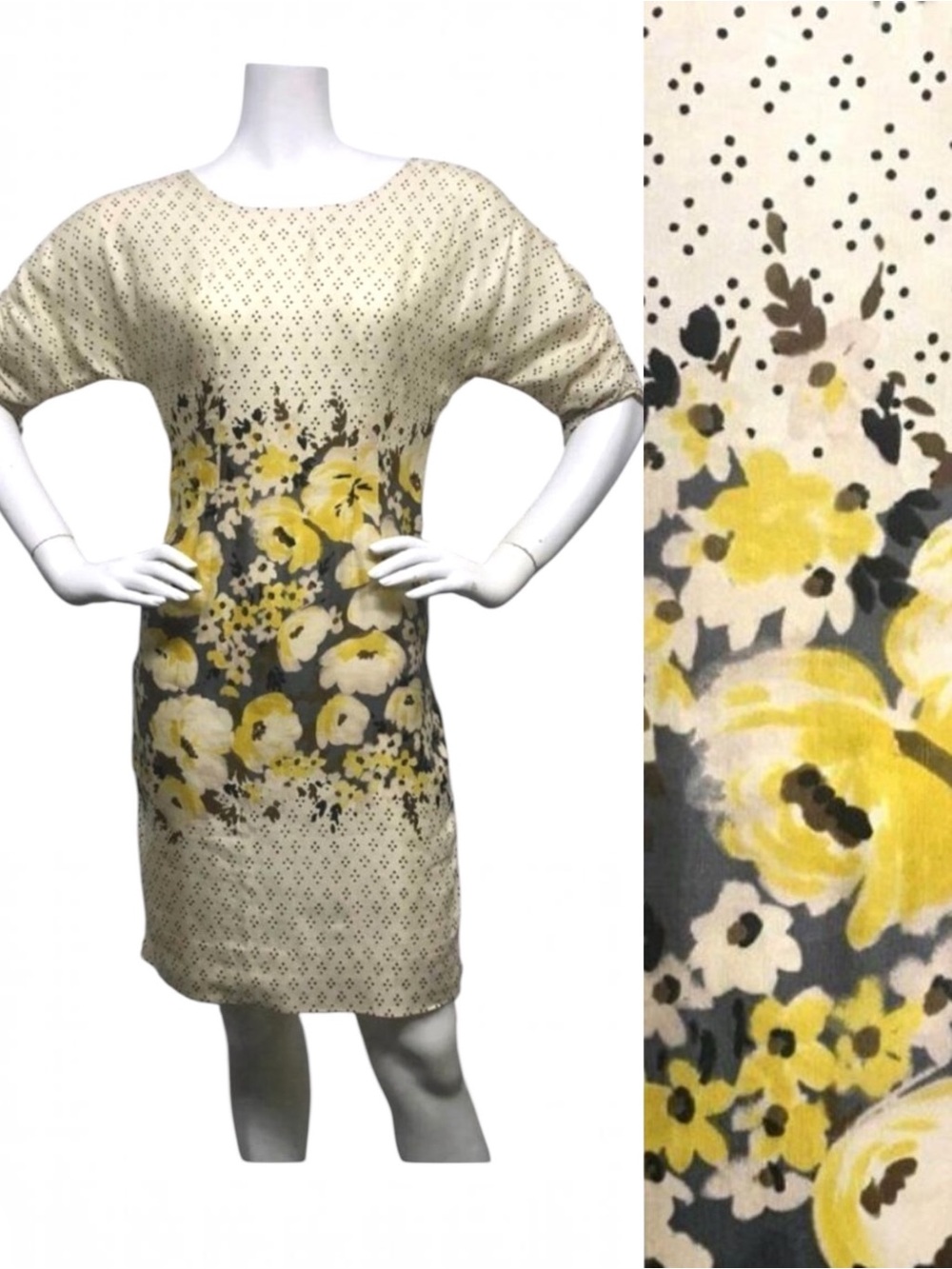ANTHROPOLOGIE Meadow Rue Peppered Plena Dress 4 S